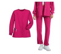 Uniformes para el Personal de enfermería Conjunto de Uniforme médico enfermería for Mujer, Ropa Trabajo Manga Larga, Verano, otoño e Invierno(Rose Red,M)
