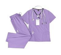 Uniformes para el Personal de enfermería Uniforme de salón Belleza for Mujer, Uniforme SPA, Disfraz médico Hospital Dental, Unisex, 2 Piezas(Color 2,XXL)