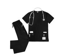 Uniformes para el Personal de enfermería Uniformes médicos elásticos de enfermería for Mujer, Conjuntos Camiseta y pantalón Manga Corta Transpirables, Uniforme Enfermera, Traje médico(Color 2,M)