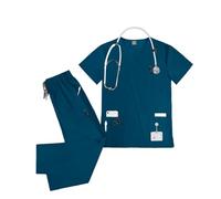 Uniformes para el Personal de enfermería Uniformes médicos elásticos de enfermería for Mujer, Conjuntos Camiseta y pantalón Manga Corta Transpirables, Uniforme Enfermera, Traje médico(Color 6,M)