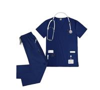 Uniformes para el Personal de enfermería Uniformes médicos elásticos de enfermería for Mujer, Conjuntos Camiseta y pantalón Manga Corta Transpirables, Uniforme Enfermera, Traje médico(Color 7,M)