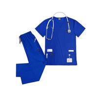 Uniformes para el Personal de enfermería Uniformes médicos elásticos de enfermería for Mujer, Conjuntos Camiseta y pantalón Manga Corta Transpirables, Uniforme Enfermera, Traje médico(Color 3,M)
