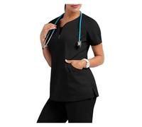 Uniformes Sanitarios Mujer Camiseta Informal de Manga Corta for Mujer, for Enfermera, for Farmacia, Trabajo en Hospital, médico, Uniforme de enfermería, Cuello en V, for Correr(Color5,M)