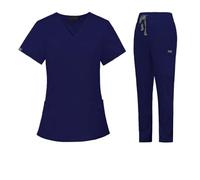 Uniformes Sanitarios Mujer Uniformes de médico Hospital Manga Corta, Uniformes SPA, Trajes clínica Dental, Accesorios for Cuidado Mascotas, for Enfermeras veterinarias(Deep Blue,M)