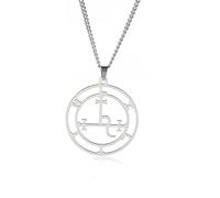UNIFT Collar con colgante de sigilo de Lilith para mujer, de acero inoxidable, mitología pagana, diosa, sigilo de Lilith, joyería de brujería, Acero inoxidable, No es una piedra preciosa