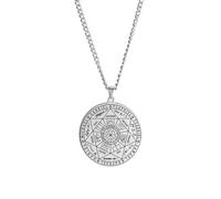 UNIFT Collar con sello de los siete arcángeles, llavero para hombres y mujeres, acero inoxidable, diseño de San Miguel, collar de 7 arcángeles, amuleto, Acero inoxidable, Sin piedras preciosas