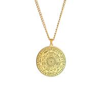 UNIFT Collar con sello de los siete arcángeles, llavero para hombres y mujeres, acero inoxidable, diseño de San Miguel, collar de 7 arcángeles, amuleto, Acero inoxidable, No es una piedra preciosa