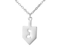 UNIFT Collar de bendición hebrea judía para hombres y mujeres, de acero inoxidable, símbolo de fe, letras hebreas aarónicas, collar con colgante de oración, regalo de Hanukkah, Talla única, Acero