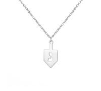 UNIFT Collar de bendición hebrea judía para hombres y mujeres, de acero inoxidable, símbolo de fe, letras hebreas aarónicas, collar con colgante de oración, regalo de Hanukkah, Talla única, Acero