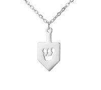UNIFT Collar de bendición hebrea judía para hombres y mujeres, de acero inoxidable, símbolo de fe, letras hebreas aarónicas, collar con colgante de oración, regalo de Hanukkah, Talla única, Acero