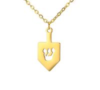 UNIFT Collar de bendición hebrea judía para hombres y mujeres, de acero inoxidable, símbolo de fe, letras hebreas aarónicas, collar con colgante de oración, regalo de Hanukkah, one size, Acero