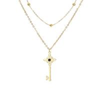UNIFT Collar de llave de nudo de bruja para mujer, de acero inoxidable, colgante de nudo mágico de bruja, joyería celta, amuleto de regalo, talla única, Acciaio inossidabile, No es una piedra preciosa