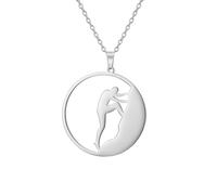 UNIFT Collar escalador de montaña para mujer y hombre, de acero inoxidable, para entusiastas de la aventura, deportes al aire libre, joyería de regalo, Adjustable, Acero inoxidable, No es una piedra