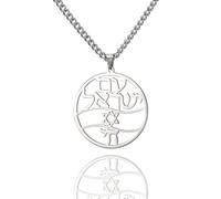 UNIFT Collar hebreo Chai para mujer, de acero inoxidable, clásico, hebreo, signo de vida, letra Chai, collar con colgante religioso judío, Acero inoxidable