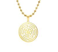 unift Hécate Collar para Hombres Mujeres Acero Inoxidable Brujería Símbolo Mágico Rueda de Hécate Triple Luna Diosa Colgante Collar Wiccan Pagan Joyería Amuleto Regalos (oro 1)