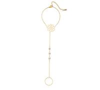 UNIFT Juego de pulseras de cadena de mano para mujer, de acero inoxidable, ajustable, corazón o trébol de cuatro hojas, pulsera de cadena de joyería delicada de moda, ajustable, Acero inoxidable, Sin