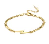 unift Lightning Bolt Pulsera Para las Mujeres Hombres de Acero Inoxidable del Encanto Simple Pulsera en Capas de Delicado Relámpago de Cuentas de Doble Capa Pulsera de Joyería de Regalos (plata 2)