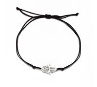 unift Mano de Fátima Pulsera para Mujeres Hombres de Acero Inoxidable Hamsa Mano de Fátima con una Cuenta Trenzado Colorido Pulsera Ajustable Talismán Joyería Regalo, Talla única, Acero inoxidable, No