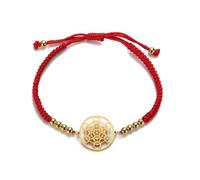 UNIFT Metatron's - Pulsera de cubo para mujeres y hombres, acero inoxidable, estilo geométrico sagrado, sellos de arcángel con cuentas, tejido colorido, pulsera ajustable, joyería talismán, Acero