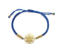 UNIFT Metatron's - Pulsera de cubo para mujeres y hombres, acero inoxidable, estilo geométrico sagrado, sellos de arcángel con cuentas, tejido colorido, pulsera ajustable, joyería talismán