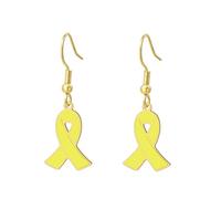UNIFT Pendientes de cinta amarilla para mujer, de acero inoxidable, símbolo de esperanza, espera, anhelo, devolución segura, regalo de joyería, One Size, Acero inoxidable, Sin piedra preciosa
