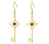 UNIFT Pendientes de nudo de bruja para mujer, de acero inoxidable, colgante de nudo mágico de bruja, joyería celta, amuleto de regalo, Talla única, Acero inoxidable, Sin piedra preciosa
