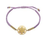 UNIFT Pulsera Cubo de Metatrón para Mujeres y Hombres Acero Inoxidable Estilo Geometría Sagrada Sellos del Arcángel Con una Cuenta Tejido Colorido Pulsera Ajustable Joyería Talismán, one size, Acero