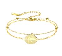 UNIFT Pulsera de doble cara de San Benito para mujeres y hombres, de acero inoxidable, amuleto de protección católica, regalo de fe, Talla única, Acero inoxidable, Sin piedra preciosa