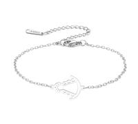 UNIFT Pulsera de la Virgen María para mujer, acero inoxidable, líneas huecas, símbolo de la Santa Madre María, pulsera colgante, joyería de fe, Talla única, Acero inoxidable, Sin piedra preciosa