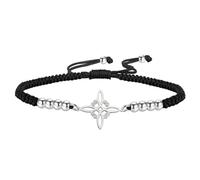 UNIFT Pulsera de nudo celta para mujeres/hombres, acero inoxidable, patrón de brujería, nudo celta, pulsera de doble cuerda, amuleto wiccano, joyería geométrica, Talla única, Acero inoxidable, No es