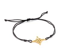 unift Pulsera de Nudo Celta para Mujeres Hombres de Acero Inoxidable Pulsera Doble Cuerda con Patrón de Brujería Amuleto Wiccan Joyas Geométricas (oro 1)