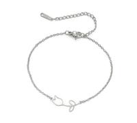 UNIFT Pulsera de tulipán para mujer, de acero inoxidable, delicada y elegante, joyería de tulipán, regalo para el día de la madre, talla única, Acero inoxidable, No es una piedra preciosa