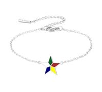 UNIFT Pulsera drusa de estrella de cinco colores para mujer, acero inoxidable, religiosa, cultural, drusa, símbolo de fe, regalo para familiares y amigos drusos, One Size, Acero inoxidable, Sin piedra
