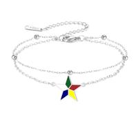 UNIFT Pulsera drusa de estrella de cinco colores para mujer, acero inoxidable, religiosa, cultural, drusa, símbolo de fe, regalo para familiares y amigos drusos, One Size, Acero inoxidable, Sin piedra