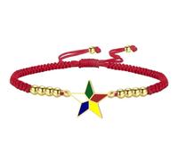 UNIFT Pulsera drusa de estrella de cinco colores para mujer, acero inoxidable, religiosa, cultural, drusa, símbolo de fe, regalo para familiares y amigos drusos, One Size, Acero inoxidable, Sin piedra