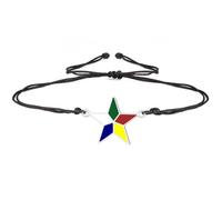 UNIFT Pulsera drusa de estrella de cinco colores para mujer, acero inoxidable, religiosa, cultural, drusa, símbolo de fe, regalo para familiares y amigos drusos, One Size, Acero inoxidable, Sin piedra