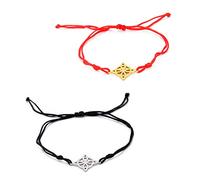 unift Pulsera Para las Mujeres Celta Nudo de Bruja Mágica en Capas Pulsera de Acero Inoxidable Encanto Místico Pulseras de Cuerda Celtic Joyería