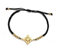 UNIFT Pulsera para mujer, diseño de nudo de bruja celta, pulsera mágica en capas, de acero inoxidable, pulsera de cuerda doble mística, joyería celta, Talla única, Acero inoxidable, No es una piedra