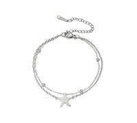 UNIFT Pulseras de estrella de mar para mujer, de acero inoxidable, delicadas, bohemias, océano, vida marina, espíritu, estrella de mar, joyería de verano, playa, regalo del día de San Valentín, 8.68