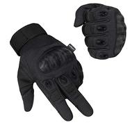 Unigear Pantalla táctil Nudillo duro Guantes de dedo completo y medio dedo para moto, escalada, senderismo, ciclismo, caza, deportes al aire libre [2XL-Negro]