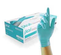 Unigloves Aqua Blue Pearl - Guantes de examen de nitrilo - Guantes desechables multiuso, sin polvo y sin látex - Caja de 100 guantes, color azul agua, extra pequeños (GP0091)