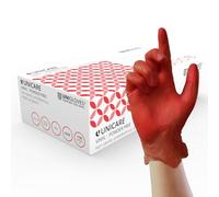 UNIGLOVES Color rojo y desechables para pies y piernas - Juego de guantes de trabajo pequeños tecnología solar y atómica - Juego de aerosoles para exterior 100