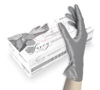 Unigloves FANCY Silver - Guantes desechables de nitrilo, multiuso, sin polvo y sin látex, no estériles, aptos para alimentos, protección contra virus, hongos y bacterias talla XL
