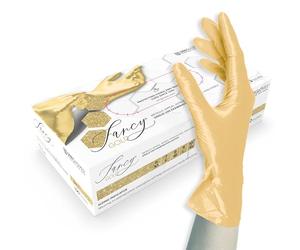 Unigloves GOLD Silver - Guantes desechables de nitrilo, multiuso, sin polvo y sin látex, no estériles, aptos para alimentos, protección contra virus, hongos y bacterias, Talla L