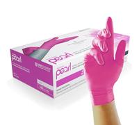 UNIGLOVES Magenta Pearl - Guantes de examen de nitrilo - Guantes desechables multiuso, sin polvo y sin látex - Caja de 100 guantes, color magenta, medianos (GP8503)