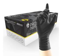 UNIGLOVES PRO.TECT - Guantes de nitrilo negro HD+ resistentes (100 unidades), color negro