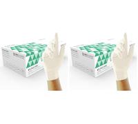 UNIGLOVES UCL1203 - Guantes de látex (tamaño mediano, 100 unidades) (Paquete de 2)