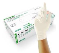 UNIGLOVES UCLPF1204 - Guantes de látex sin polvo (tamaño grande, 100 unidades)