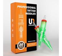 Unihuby 1207RM, 20pcs Tattoo Cartridge Agujas 7 cm Agujas 1207 Curve Magnums Mix Cartridges Agujas Set de Agujas de Tatuaje Agujas