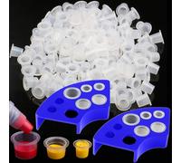 Unihuby 302Pcs Cups Tattoo Kit, 300pcs Caps Tattoo Tinta Tatuaje S M L e 2pcs Tatuaje Cup Soporte Tattoos Ink Cups Tapas de Tinta de Tatuaje